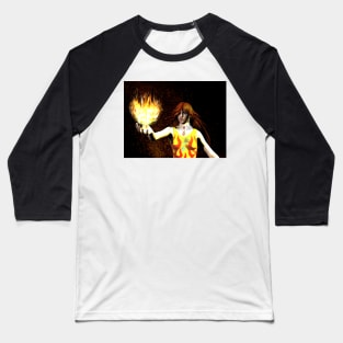The Fire Mage - Pyromancer Baseball T-Shirt